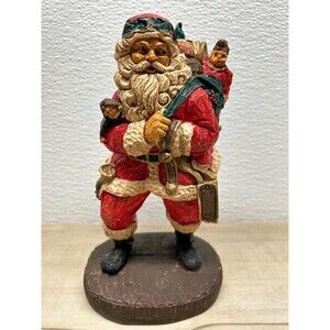 Vtg 1980s Old World Santa Figurines Collection Hand Painted Resin Figurine